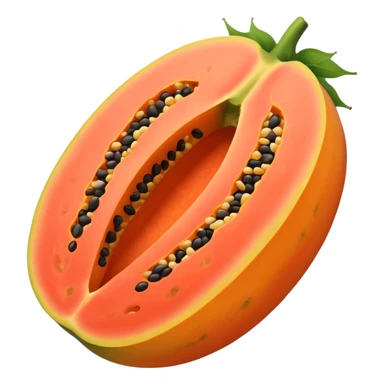 Papaya with seeds sticker