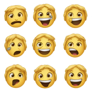 Excited emojis biting their lips sticker