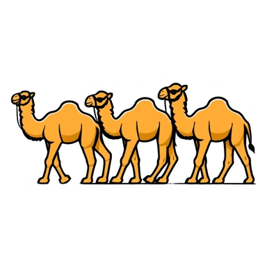 group of camels sticker