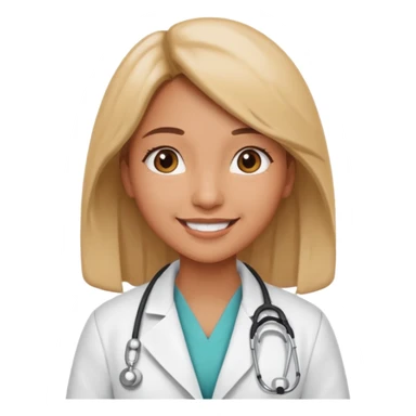 Niña realizando su sueño de ser doctora sticker