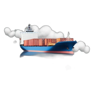 container ship full of white powder sticker