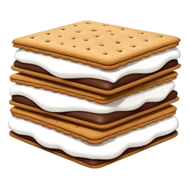 Realistic smores cookie sandwich isolated  sticker