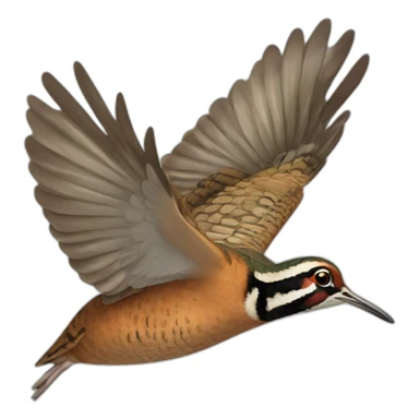 woodcock flying sticker