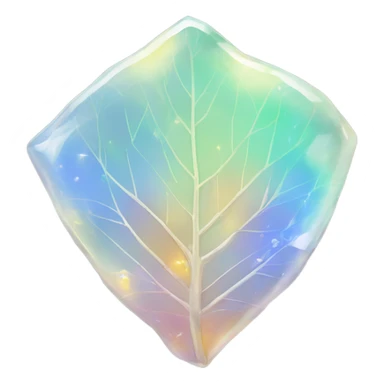 opal crystal gemstone leaf five point  sticker