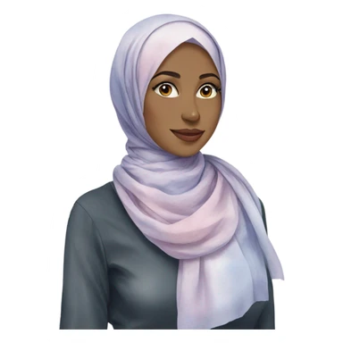 Watercolor hijab sticker