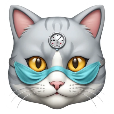 mask, doctor cat, surgeon mask sticker