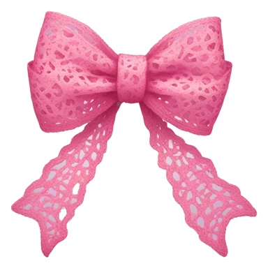 pink lacey bow sticker