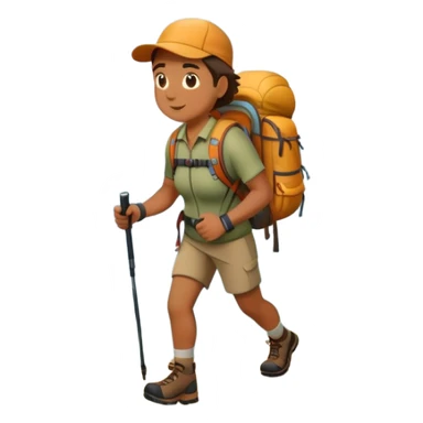 hiking in mountains sticker