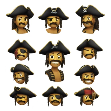 Pirate smiley sticker
