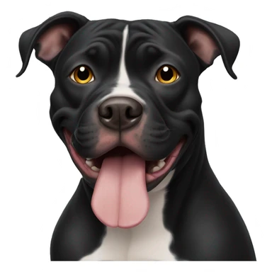 Stinky black pitbull  sticker