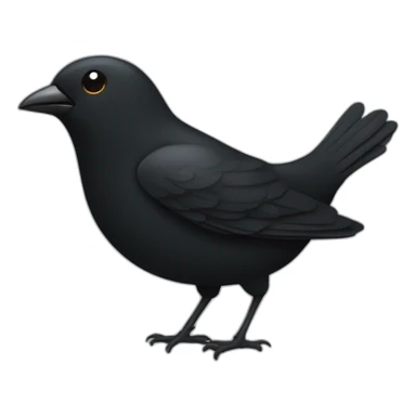 Black twitter bird sticker