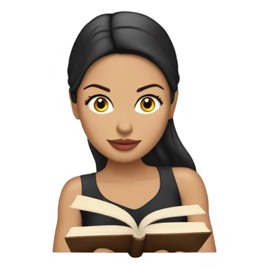 Adrianna Lima reading a book sticker