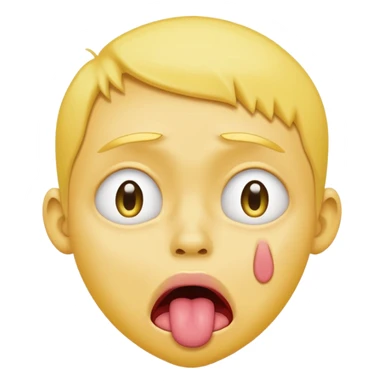ugly pleading with eyes yellow emoti ib🥺👀 emoji with tongue out sticker