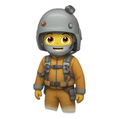 Funambule sur un fils au dessus d'une montagne sticker