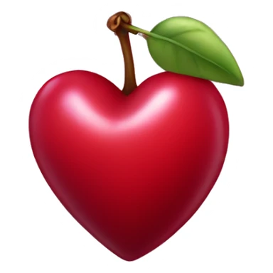 Cherry heart sticker