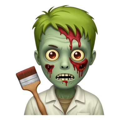 painter zombie  sticker