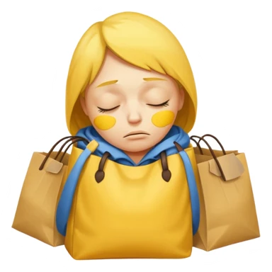 Tired yellow head sticker