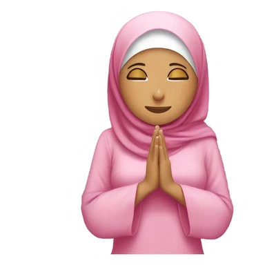 Muslima praying sujood pink sticker