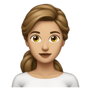 Mujer 55 melena marrón  sticker