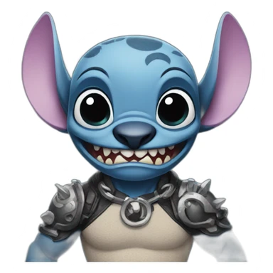Stitch with a lot of tattoos  sticker