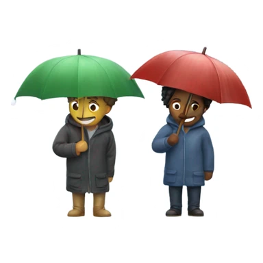 friends playing down of the rain  sticker