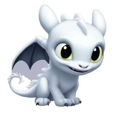 Light fury toothless dragon  sticker