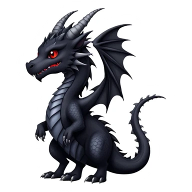 Gothic Badass Edgy Dark Mysterious Mystical Dragon-Beast-Fursona sticker
