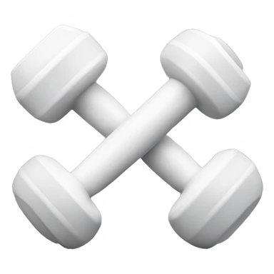 White dumbbells sticker