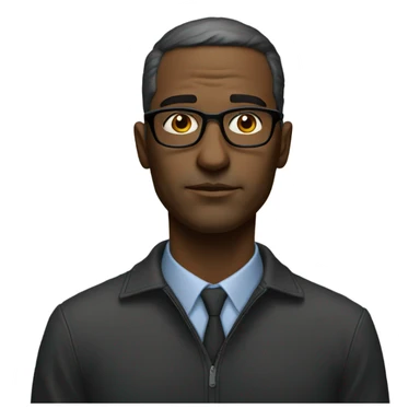 thoughtful male portrait with glasses sticker