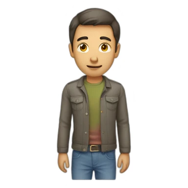 A man searching on Google  sticker