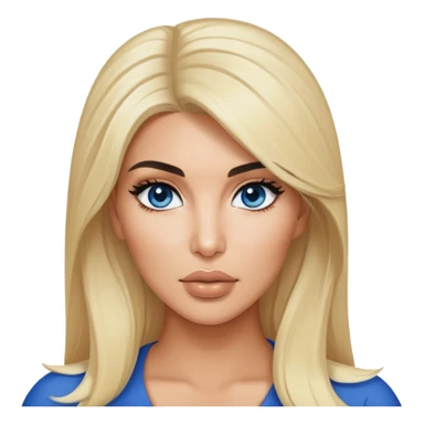 kim kardashian blonde hair blue eyes sticker