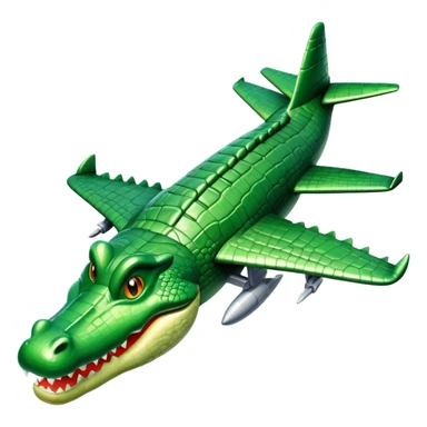 Cocodrilo fusionado con avion sticker