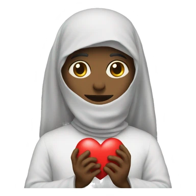 an emoji holding the name love Allah sticker