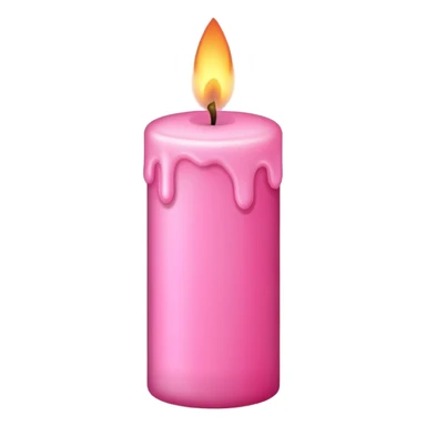 Pink candle light sticker