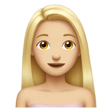 Blonde Long haired girl washes her face sticker