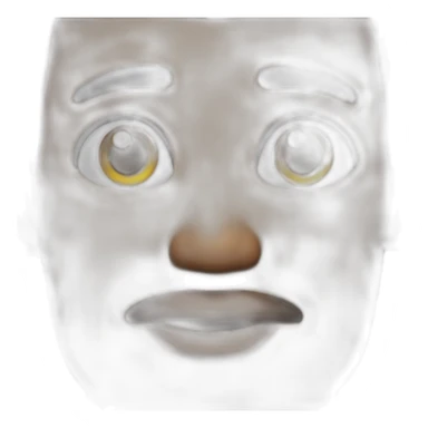 Kinky guy with makeup sticker