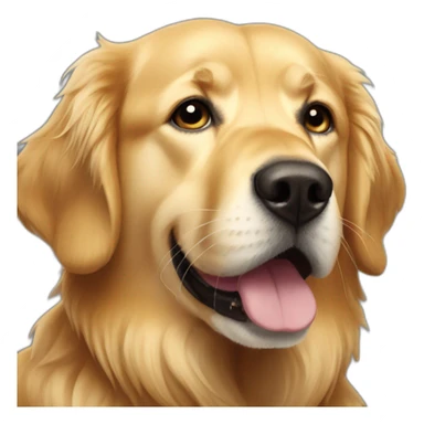 A golden retriever sick of life sticker
