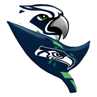 Seattle seahawk climbing my Christmas tree sticker