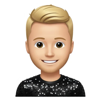Nicky Byrne from Westlife with black sequin outfit sticker