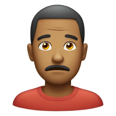 A circle emoji with a disappointed face sticker