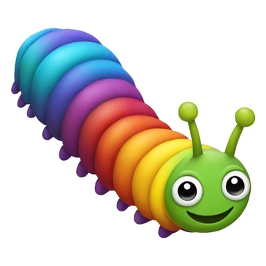 a rainbow caterpillar  sticker