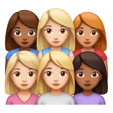  6 girls sticker