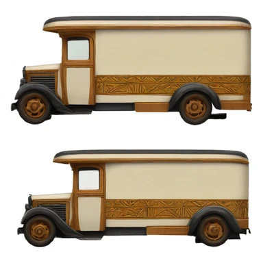 Art Deco Very long 1933 bread truck side view  sticker
