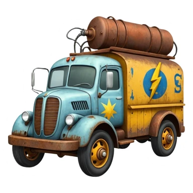  Mr. Creepy Freeze’s Lightning Bug busters exterminators antique long wheelbase moving truck  sticker