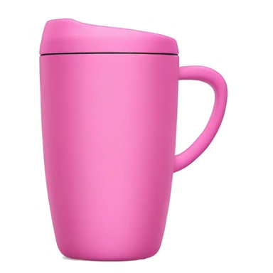 Pink tumbler with handle sticker