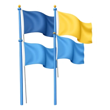 Nur drei Balken zur Seite oben blau in der Mitte weiß und dann unten gelb als  eine Flagge  sticker