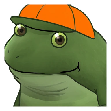 bufo with orange cap sticker