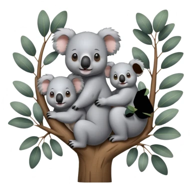famille de koalas sticker