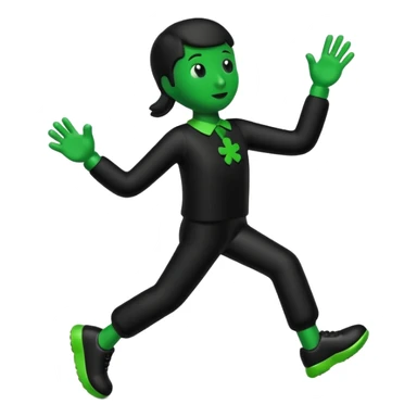 corriendo muñeco negro ampelmanchen sticker