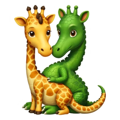 Giraff and crocodile hugging sticker